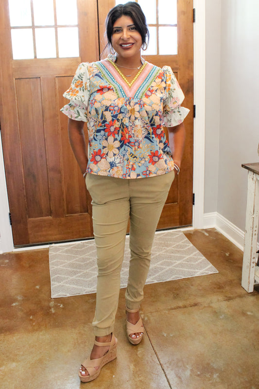 Boho Floral Blouse