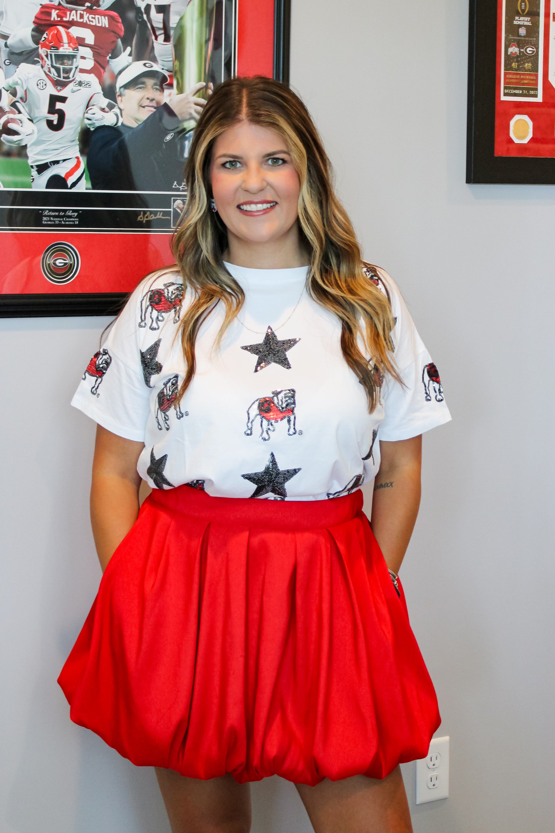 All sequin Ga Tee
