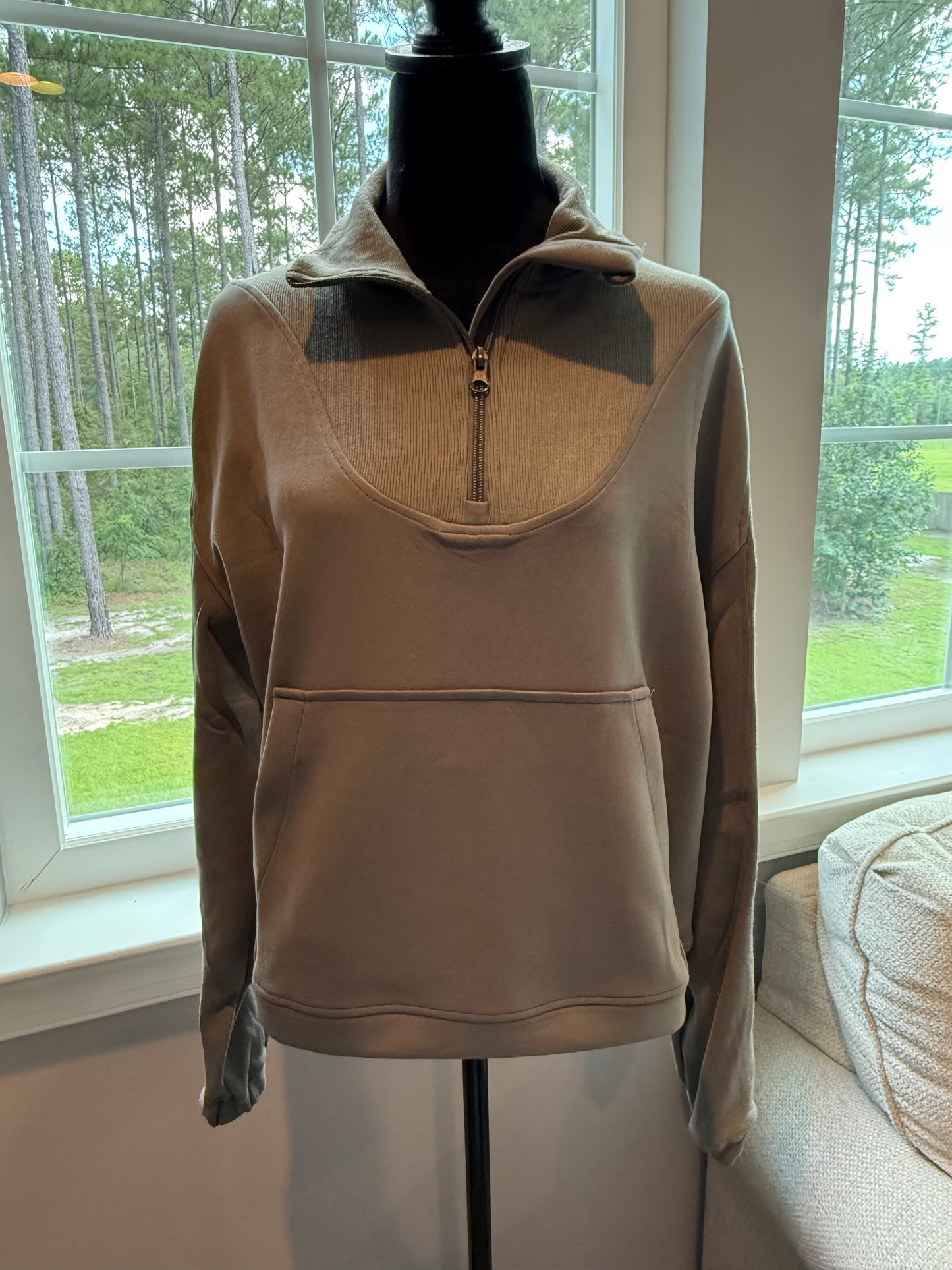 Ash Green Scuba Quarter Zip Jacket